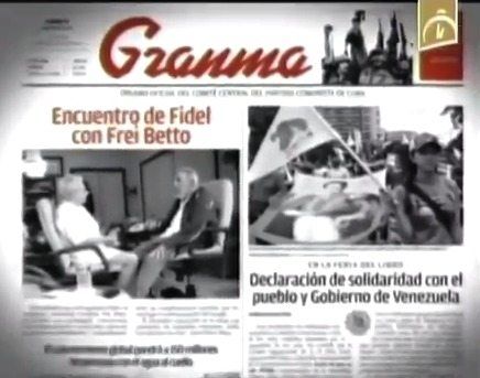Sinais dos tempos O jornal comunista de Cuba, “Granma”, de 17-2-2014, publica como manchete o encontro de Frei Betto com Fidel Castro