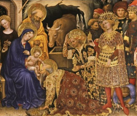 Epifania do Senhor: os Reis Magos representando a humanidade aos pés do Salvador Natal - adoraçao dos Reis Magos - Gentile da Fabriano