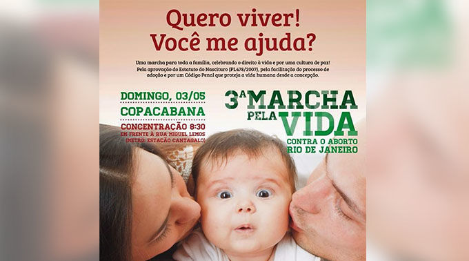 Marcha Pela Vida acontece no dia 3 de maio em Copacabana