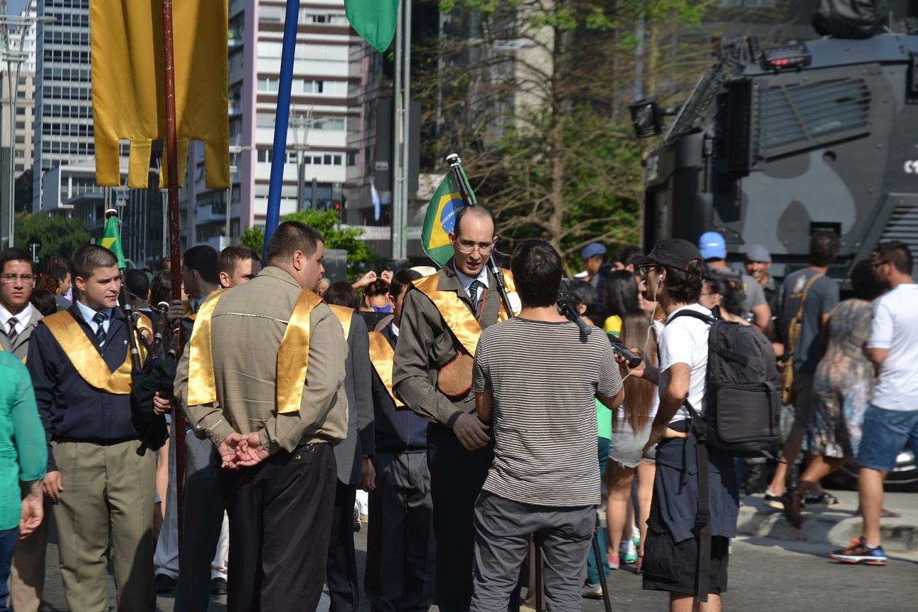 Fotos – IPCO marca presença nas manifestações de 16 de agosto IPCO na manifestação de 16 de agosto de 2015