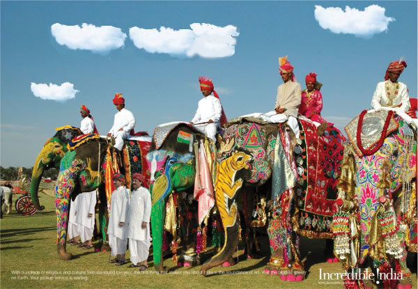 Índia e o deslumbrante Oriente elefante indiano