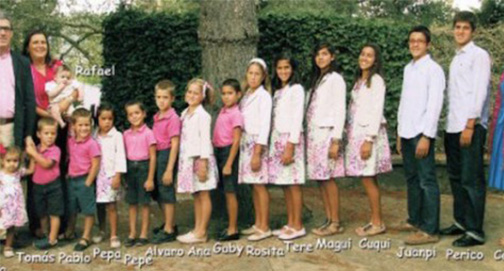 A felicidade das famílias numerosas