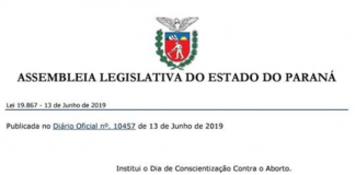 Paraná institui 15 de maio “Dia de conscientização contra o aborto”