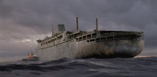 Lamparina na praça de máquinas