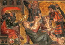 Buscas no paço do Herodes que martirizou os santos inocentes; e pai do Herodes que matou a S. João Batista e crucificou Jesus