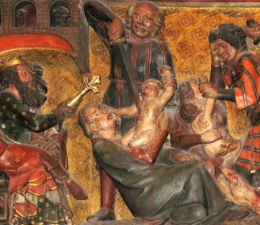 Buscas no paço do Herodes que martirizou os santos inocentes; e pai do Herodes que matou a S. João Batista e crucificou Jesus