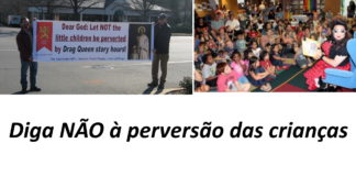TFP americana em protesto contra evento do Drag Queen. Salvemos as crianças da perversão