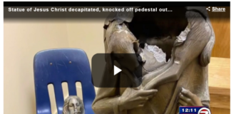 Imagem de Jesus, o Bom Pastor, decapitada em Miami