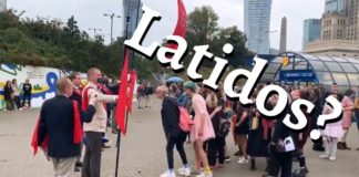 LATIDOS FEMINISTAS contra jovens da TFP Polonesa em Campanha pela Família