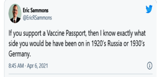 Passaportes de vacina lembram nazismo e comunismo: hipocrisia lá e cá!