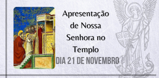 21/11 – Apresentação de Nossa Senhora no Templo