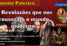 Palestra: As Revoluções que nos trouxeram o mundo moderno – 10/11/2021
