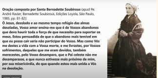 Oração de Santa Bernadette a Jesus desolado e refúgio das almas desoladas