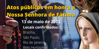 13 de Maio de 2022: venha participar da Marcha por Fátima