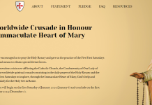 Cruzada Mundial de Orações pedindo a solução para a crise na Igreja